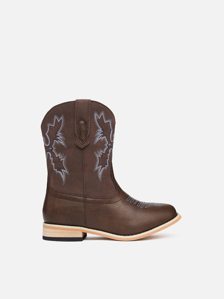 Baxter Infants Western Boots Dark Brown