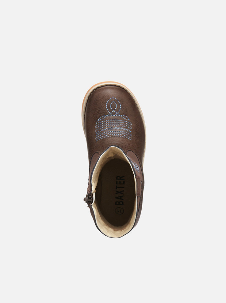 Baxter Infants Western Boots Dark Brown