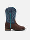 Baxter Youth Western Boots Navy Blue Brown