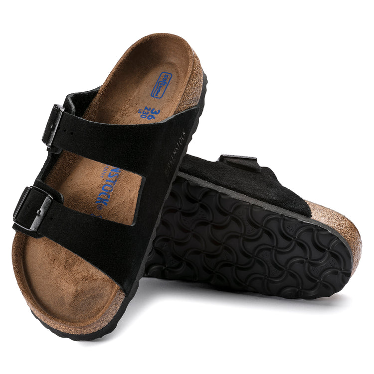 Birkenstock - Arizona Black Suede Leather SFB