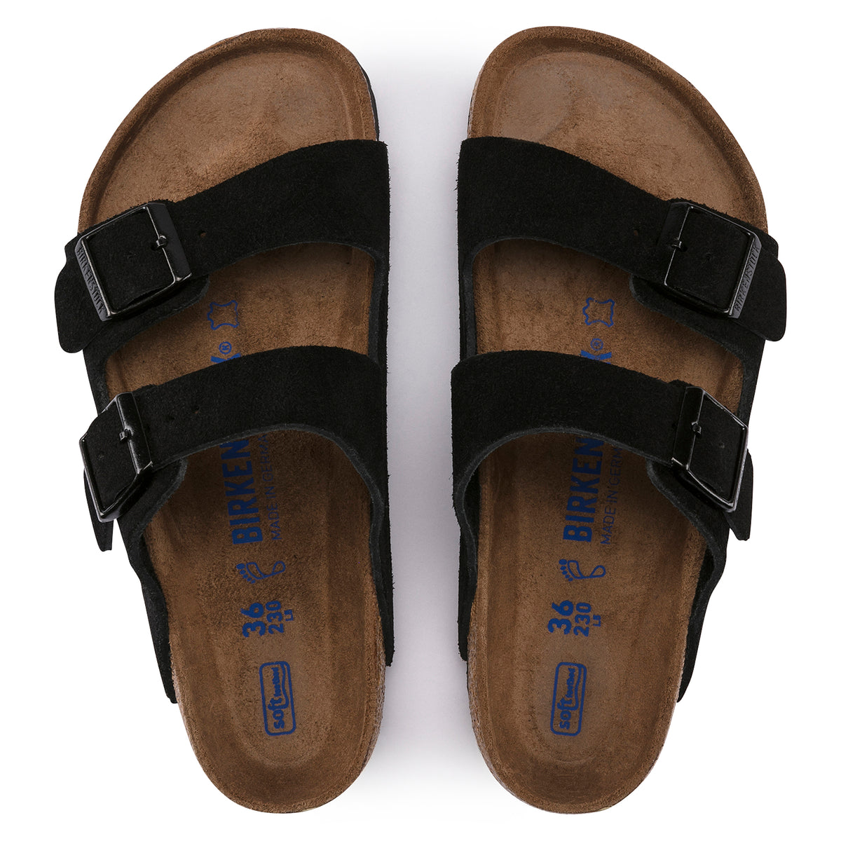 Birkenstock - Arizona Black Suede Leather SFB
