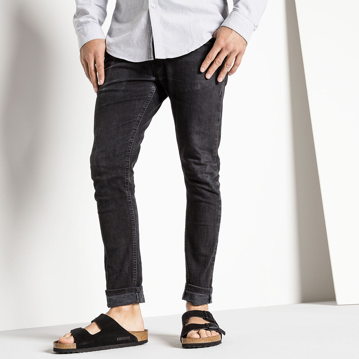 Birkenstock - Arizona Black Suede Leather SFB