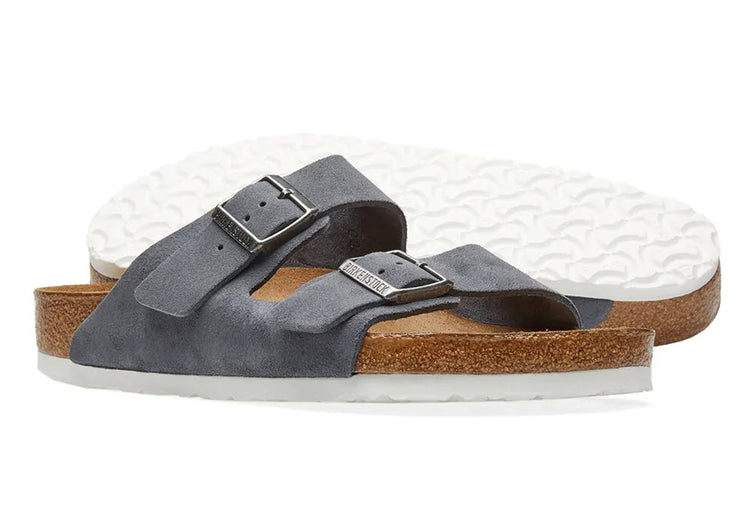 Birkenstock Arizona SFB Stone Suede Leather Sandals