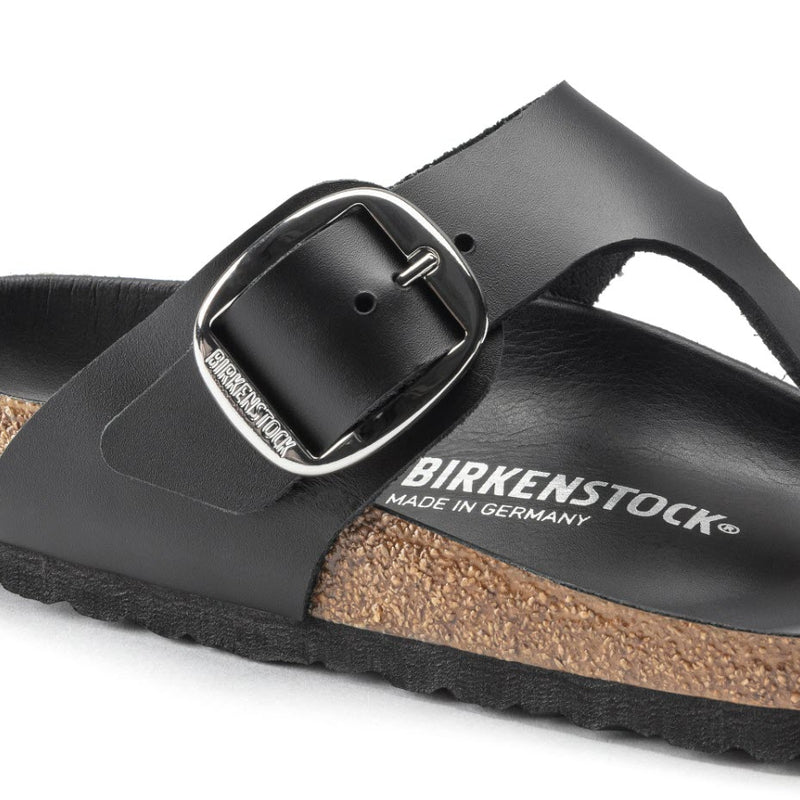 Birkenstock Gizeh Big Buckle Smooth Natural Leather Black