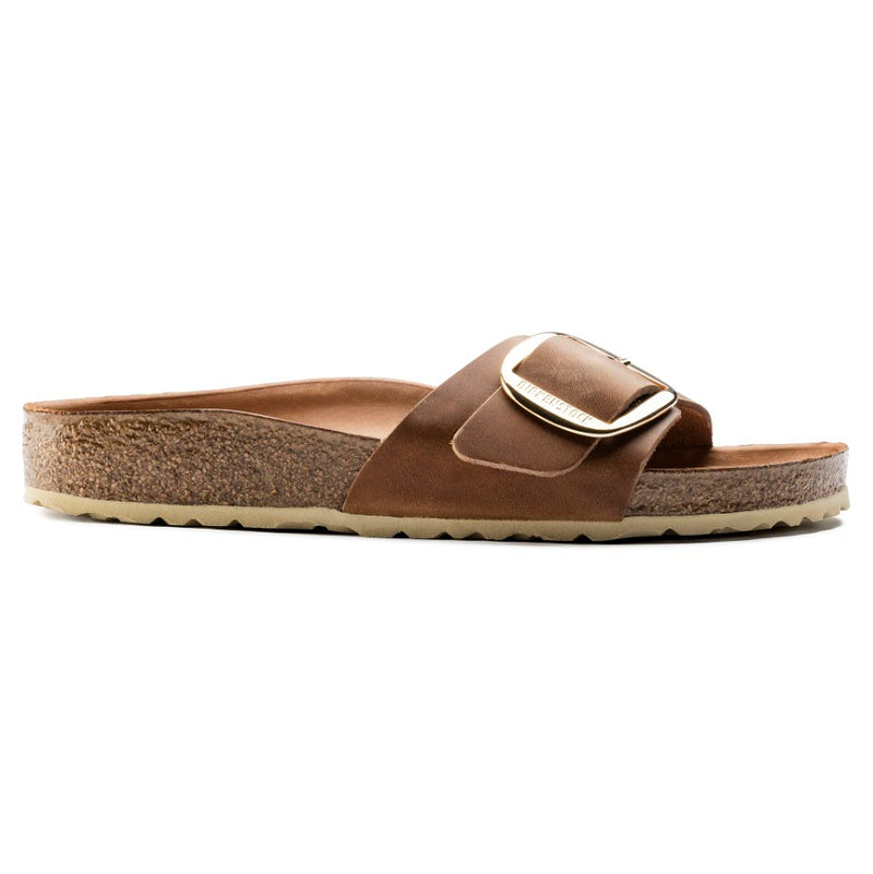 Birkenstock Madrid Big Buckle Natural Oiled Leather Cognac