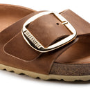 Birkenstock Madrid Big Buckle Natural Oiled Leather Cognac