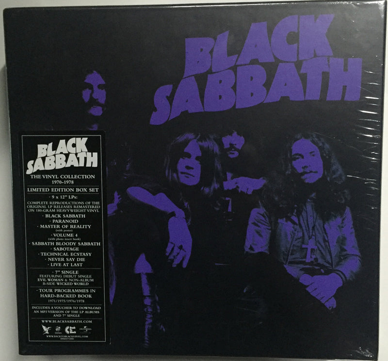 Black Sabbath The Vinyl Collection 1970-1978 Limited Edition Box Set 9 x 12" LP's Complete reproductions of the original LP releases remastered on 180-gram heav Famous Rock Shop Newcastle. 517 Hunter Street Newcastle. 2300 NSW Australia