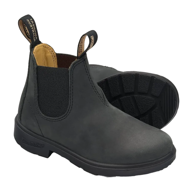 Blundstone 1325 Kids Rustic Black Leather Chelsea Boots