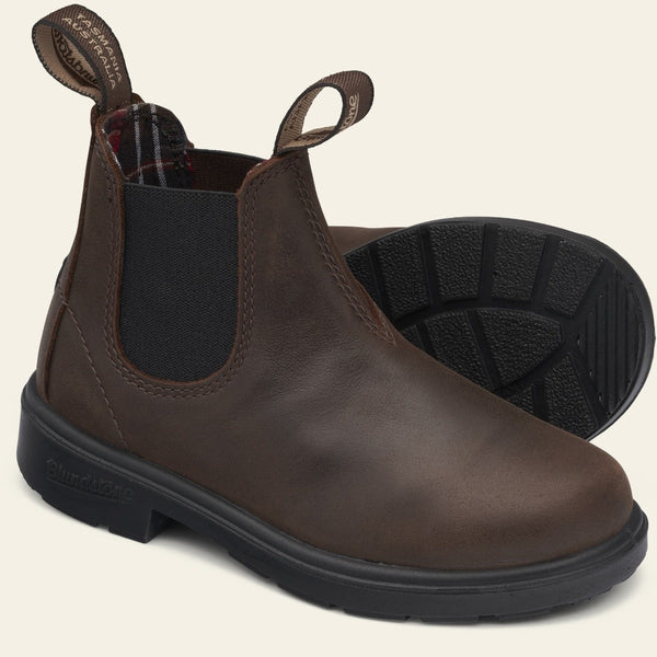 Blundstone 1468 Antique Brown Kids Chelsea Boots Famous Rock Shop