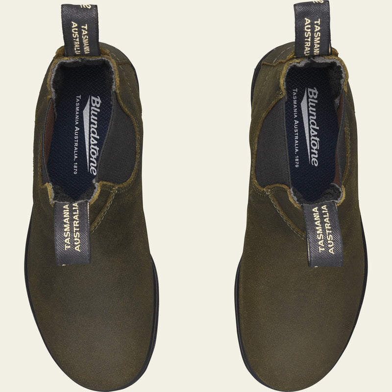 Blundstone 1615 Dark Olive Premium Suede Leather Chelsea Boots