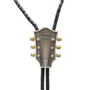 Bolo Bowlo Tie or Neck tie  Western Country Music Guitar GOLD Tips
