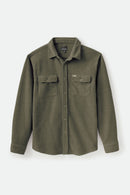 Brixton Bowery Fleece Long Sleeve Flannel 01221 Military Olive