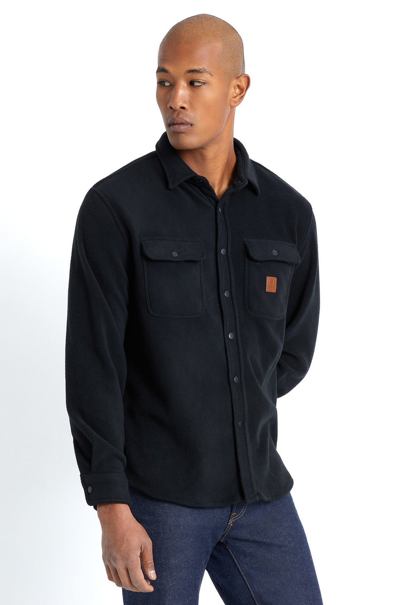 Brixton Bowery Long Sleeve Fleece Black