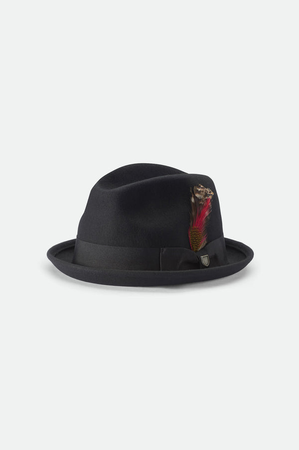 Brixton Gain Fedora Black 00001 Hat