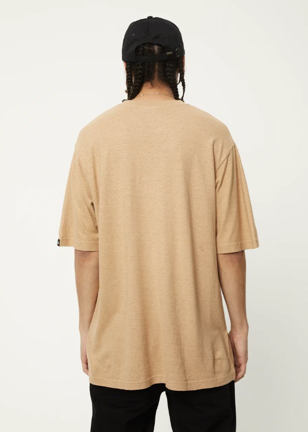 Afends Classic Hemp Retro T-Shirt Tan