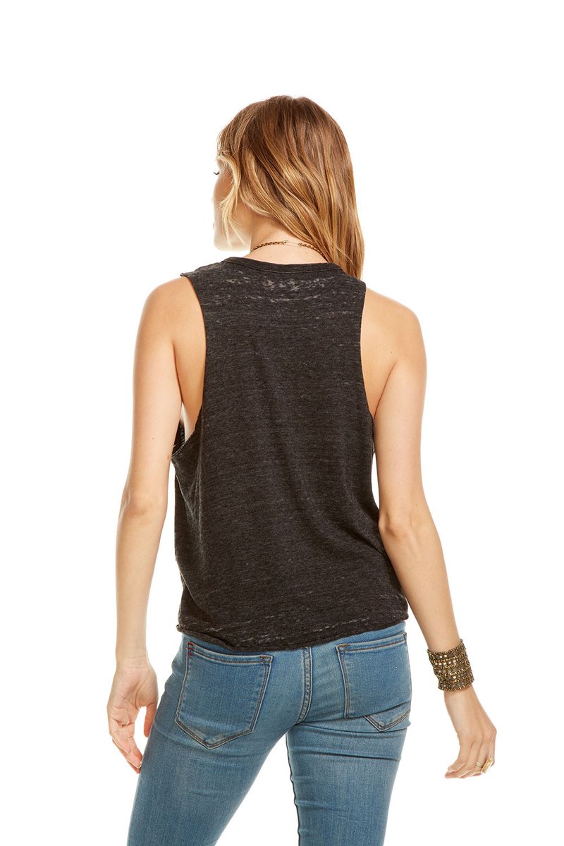 Rock out in this front tie tank top. We love the super soft fabric and the perfect fit! Fabric Content: KNIT 50% POLYESTER 38% COTTON 12% RAYON Imported Style: CW6504-DEF022-BLK Famous Rock Shop 517 Hunter Street Newcastle 2300 NSW Australia