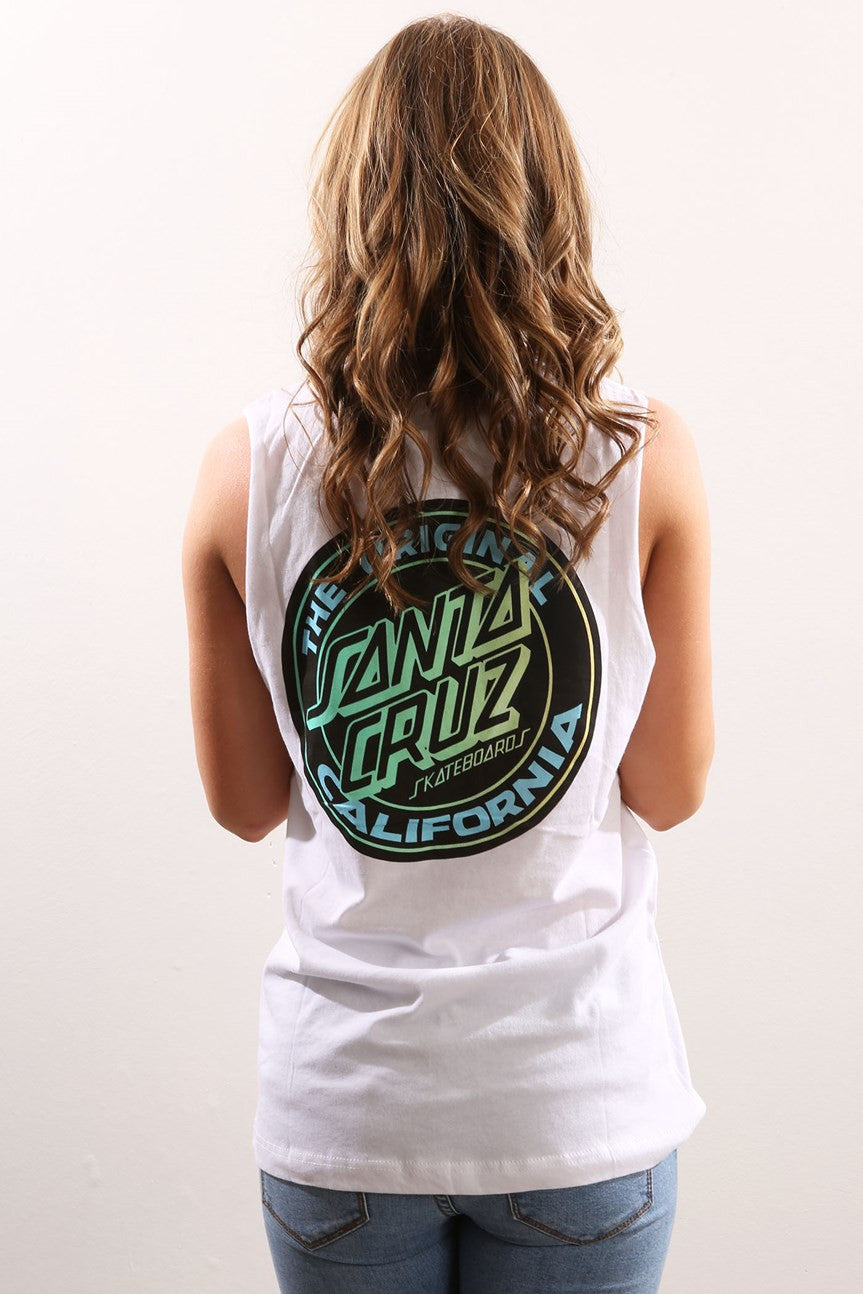 Santa Cruz Cali Fade 2 Muscle Tee White SC-WTD6166