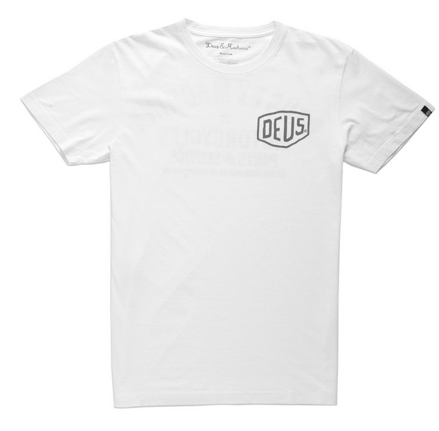Deus Camperdown Address tee white D1808 Famous Rock Shop Newcastle 2300 NSW Australia