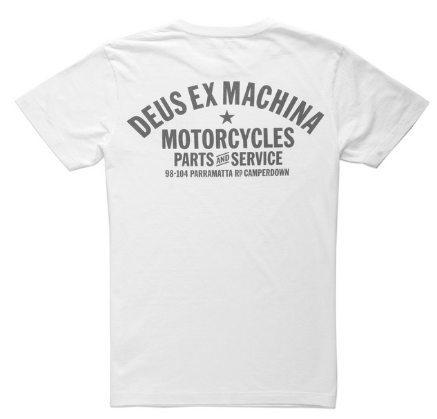 Deus Camperdown Address tee white D1808 Famous Rock Shop Newcastle 2300 NSW Australia