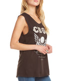 Chaser CBGB Studded Graphic Tank CW5875-CBG003-UBLK Famous Rock Shop Newcastle, 2300 NSW. Australia. 3