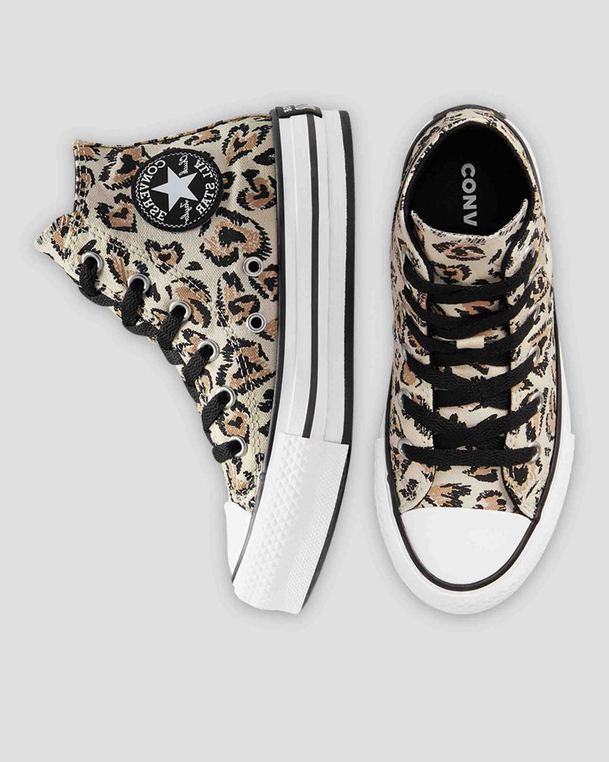 Converse CTAS Eva Lift Platform Hi Driftwood Youth 67164C