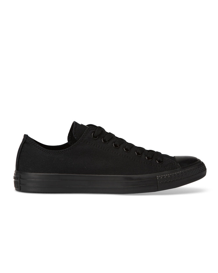 A pair of Converse Chuck Taylor All Star Classic Low Top sneakers in black mono canvas color