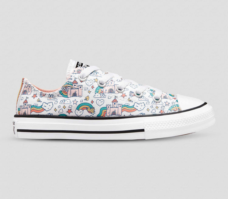 Converse Youth Ox Low White Rainbow Castles 372944C