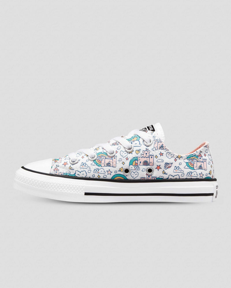 Converse Youth Ox Low White Rainbow Castles 372944C