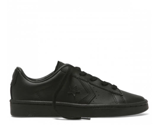 Converse Junior 76 Ox Black Leather Youth