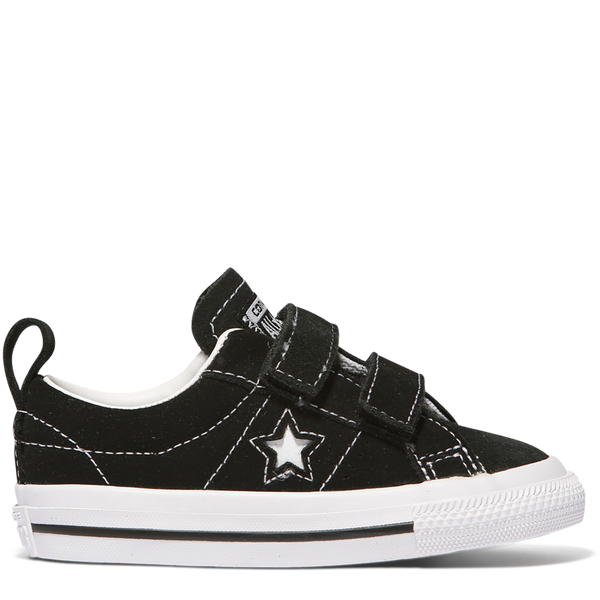 Converse one star velcro hot sale white