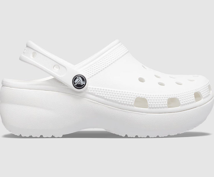 Crocs Platform White Clogs
