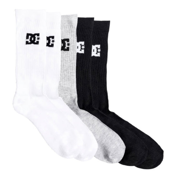 DC Socks Crew 5 Pair Pack Mixed EDYAA03150