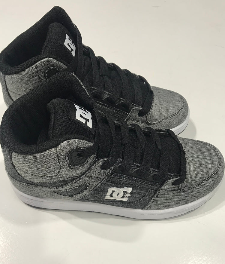 DC Pure High Top TX SE YOUTH ADBS100243 Grey White Grey XSWS Famous Rock Shop Newcastle 2300 NSW Australia