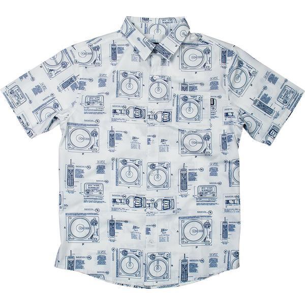 DGK SS WOVEN BLUE PRINT WHITE SHIRT Famous Rock Shop Newcastle 2300 NSW Australia