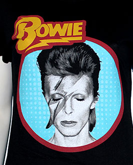 David Bowie Aladdin Blue Girls Tee Famousrockshop