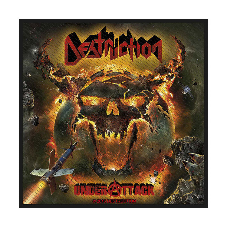 Destruction Under Attack Sew On Patch Famousrockshop