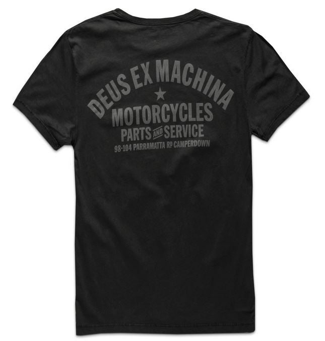 Deus Bald Terrier V-Twin Tee D1808 Black  Famous Rock Shop Newcastle 2300 NSW Australia