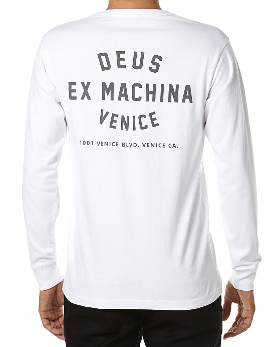 Deus Ex Machina Venice Long Sleeve Tee White DMA61831B