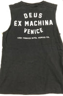Deus Ex Machina Venice Skull Muscle Tee Wash Black Famous Rock Shop Newcastle 2300 NSW Australia