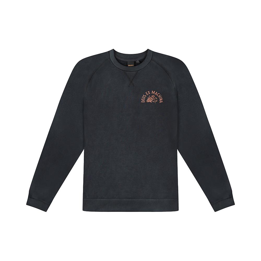 Deus Ex Machina Sunbleached Enthusiasm Crew Black Sierra DMP88151B Famous Rock Shop Newcastle, 2300 NSW Australia. 1