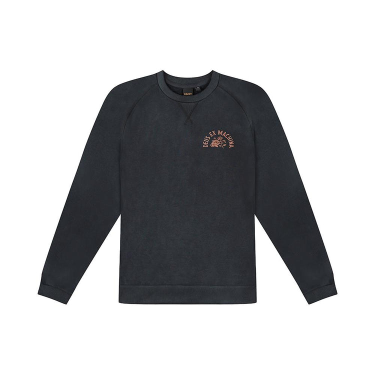Deus Ex Machina Sunbleached Enthusiasm Crew Black Sierra DMP88151B Famous Rock Shop Newcastle, 2300 NSW Australia. 1
