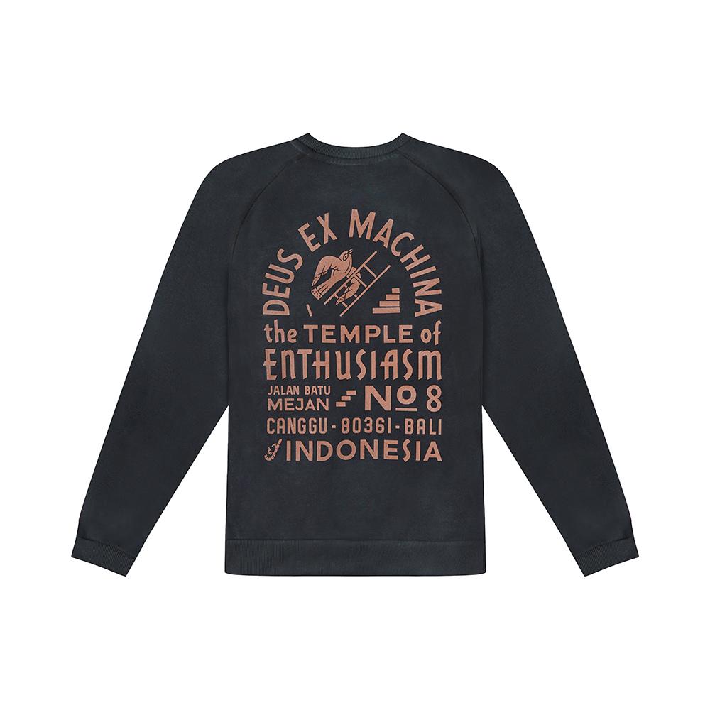 Deus Ex Machina Sunbleached Enthusiasm Crew Black Sierra DMP88151B Famous Rock Shop Newcastle, 2300 NSW Australia. 1