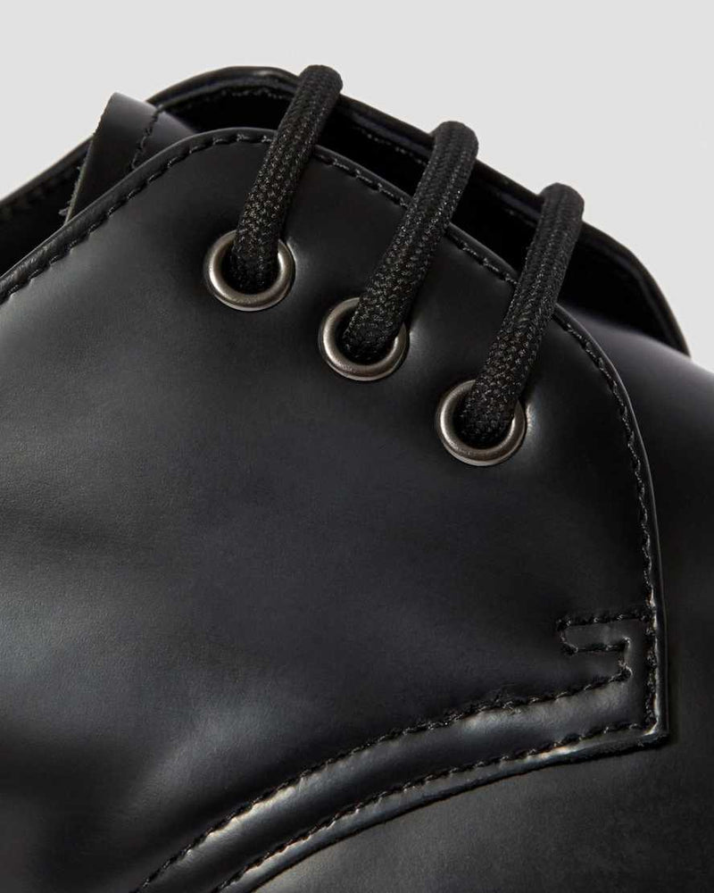 Dr Martens 1461 Quad  Black Polished Smooth Platform Shoes 25567001