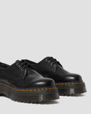 Dr Martens 1461 Quad  Black Polished Smooth Platform Shoes 25567001
