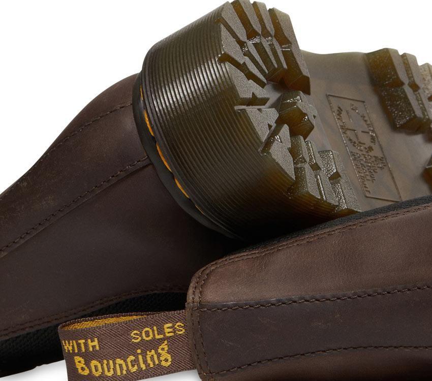 Dr Martens 2976 BEX Crazy Horse Brown Boots with elastic side gore and chunky sole.