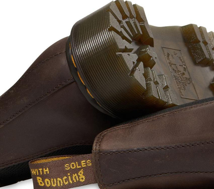 Dr Martens 2976 BEX Crazy Horse Brown Boots with elastic side gore and chunky sole.
