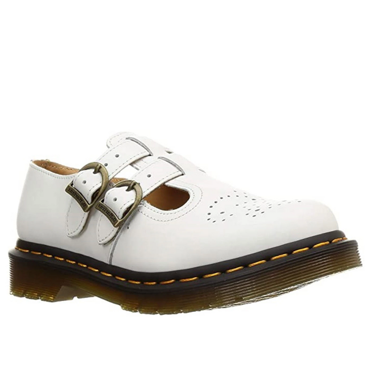 Dr Martens 8065 Mary Jane White Smooth Leather Sandals 26563100