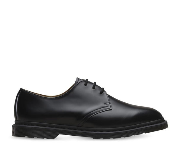 Dr Martens Archie II Black Polished Smooth Leather Shoe