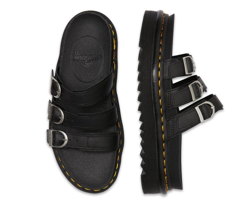 Dr Martens Blaire Slide Hydro Leather Black Sandal 25456001