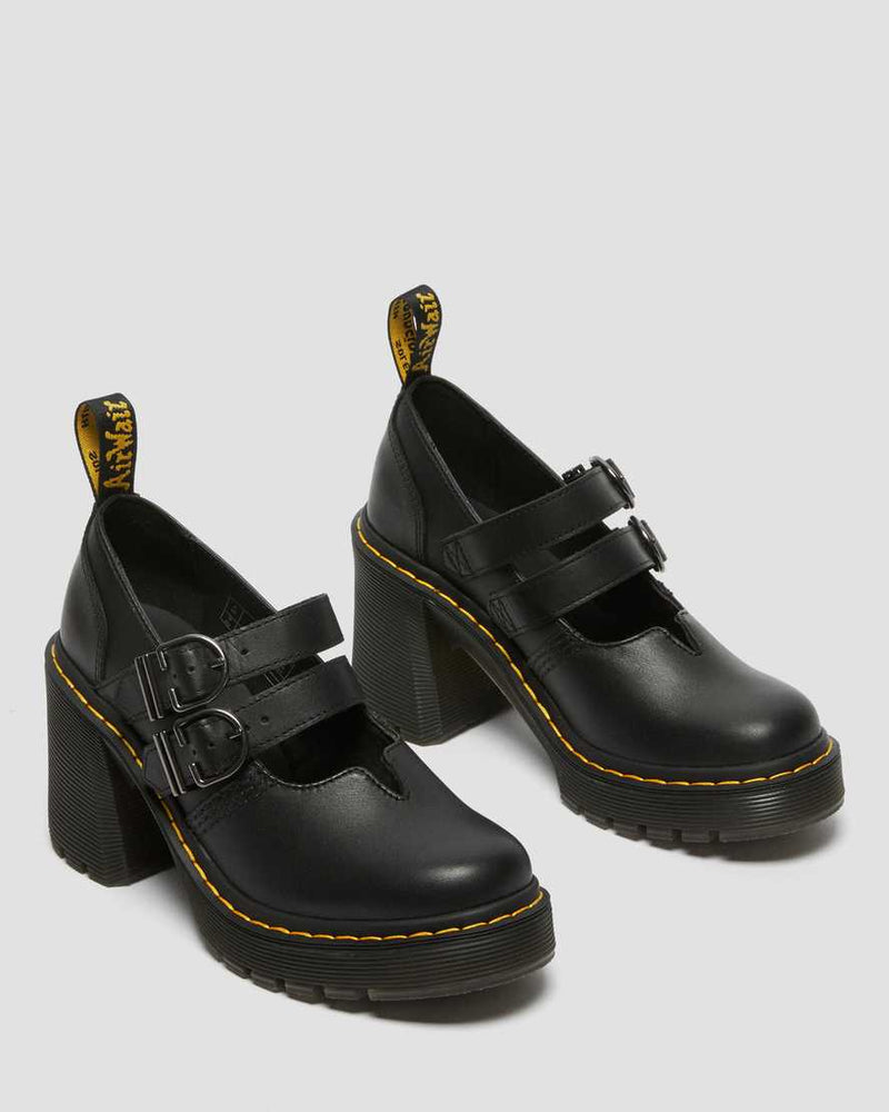 Dr Martens Lottee Eviee Black Leather Heeled Shoes 27371001